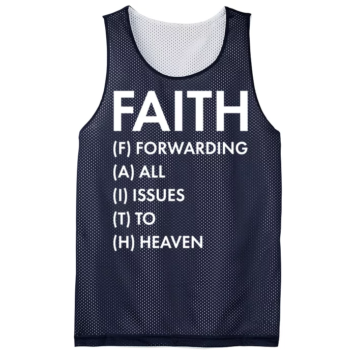 Faith Forwarding All Issues To Heaven Mesh Reversible Basketball Jersey Tank