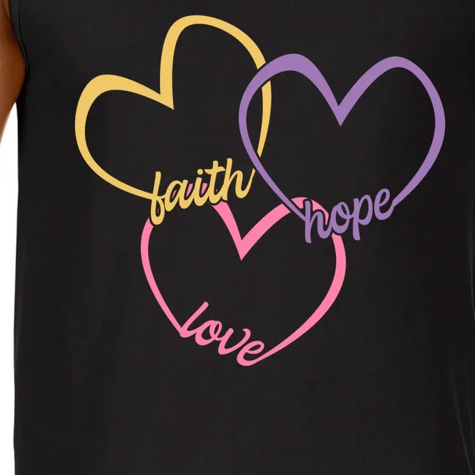 Faith Hope & Love Hearts Comfort Colors® Tank Top