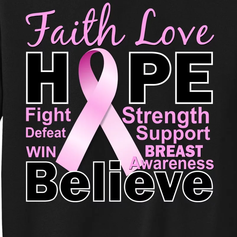 Faith Hope Breast Cancer Awareness Sweatshirt