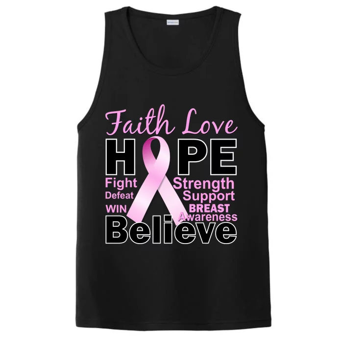 Faith Hope Breast Cancer Awareness Performance Tank