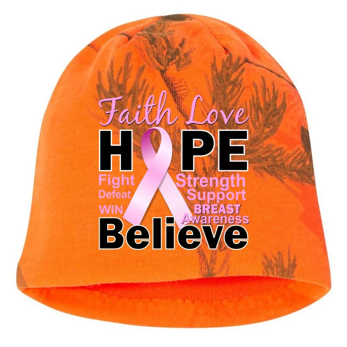 Faith Hope Breast Cancer Awareness Kati - Camo Knit Beanie