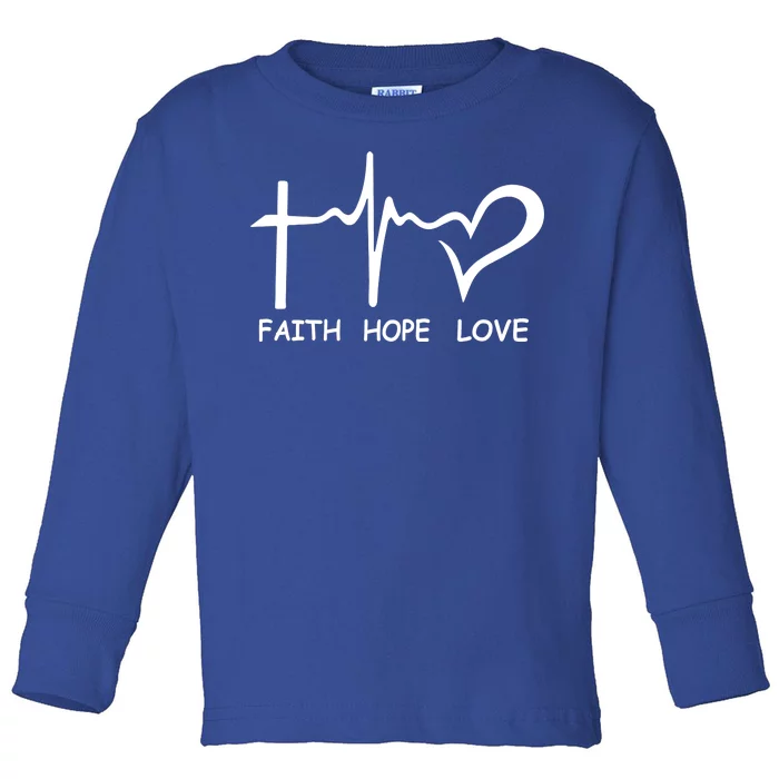 Faith Hope Love Toddler Long Sleeve Shirt