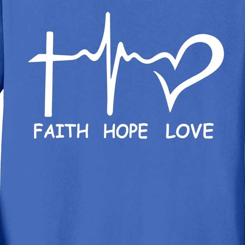 Faith Hope Love Kids Long Sleeve Shirt