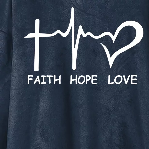 Faith Hope Love Hooded Wearable Blanket