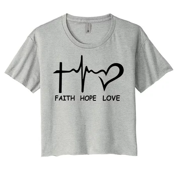 Faith Hope Love Women's Crop Top Tee