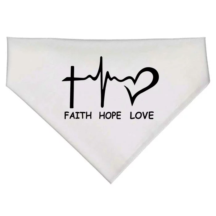 Faith Hope Love USA-Made Doggie Bandana