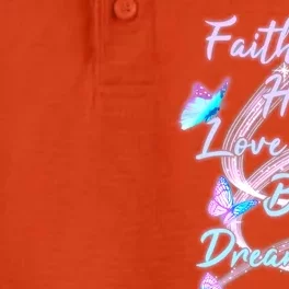 Faith Hope Love Believe Dream - Butterflies Dry Zone Grid Performance Polo