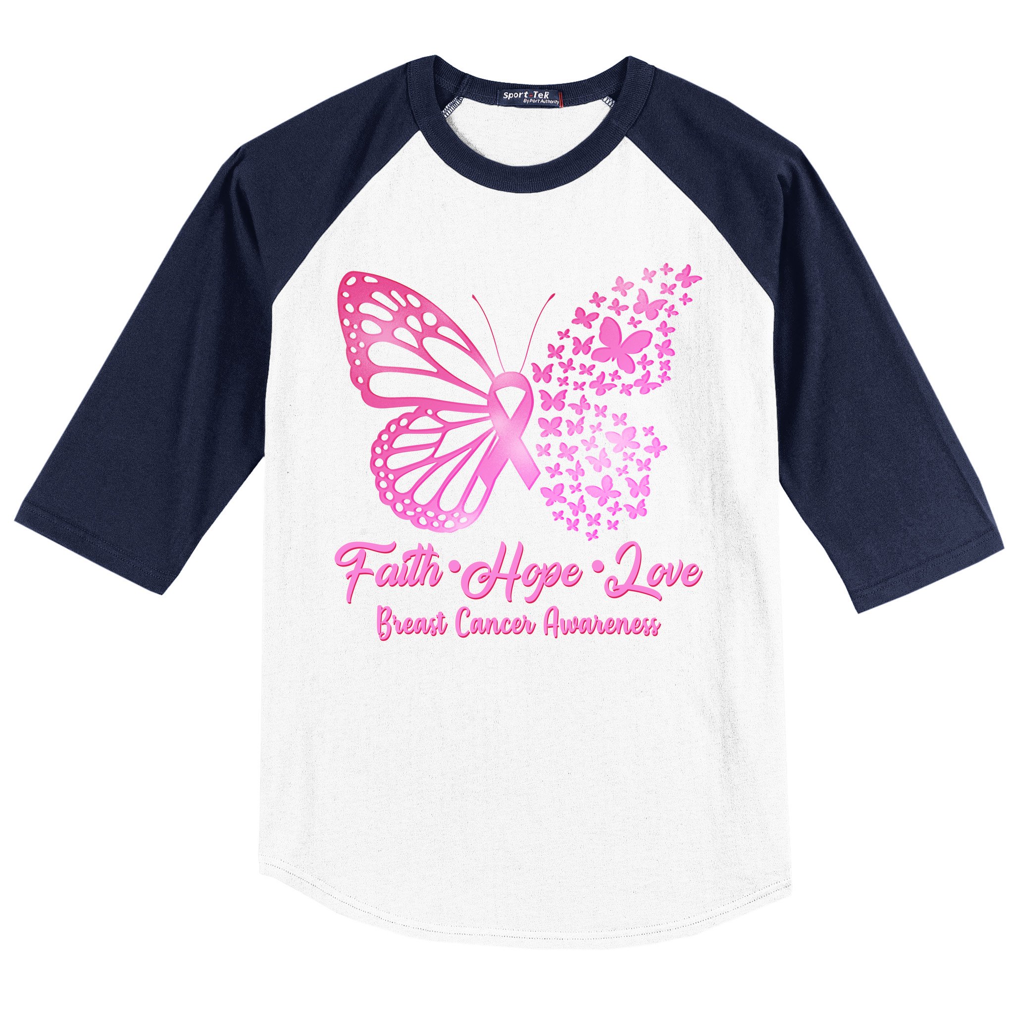 Personalized Hope Breast Cancer Baseball Jersey, Breast Cancer