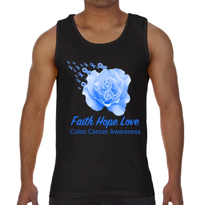 Faith Hope Love Colon Cancer Awareness Comfort Colors® Tank Top