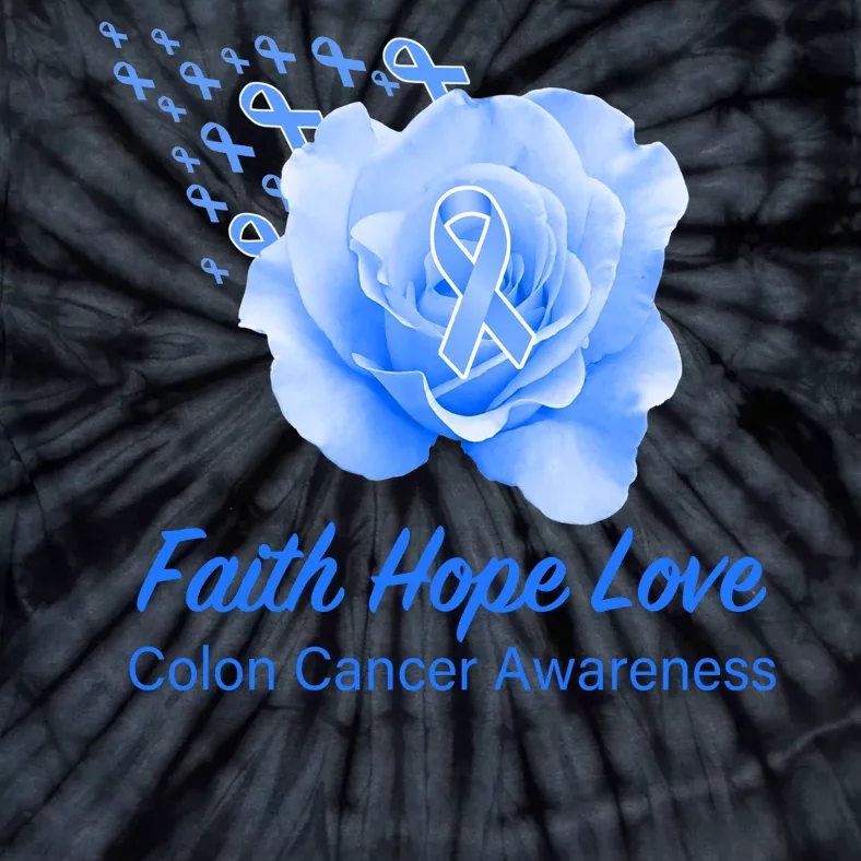 Faith Hope Love Colon Cancer Awareness Tie-Dye T-Shirt