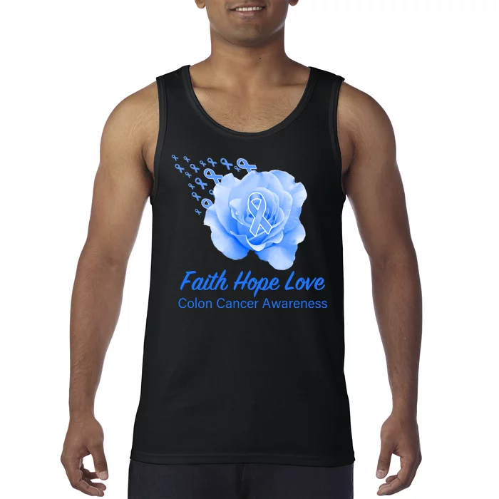 Faith Hope Love Colon Cancer Awareness Tank Top