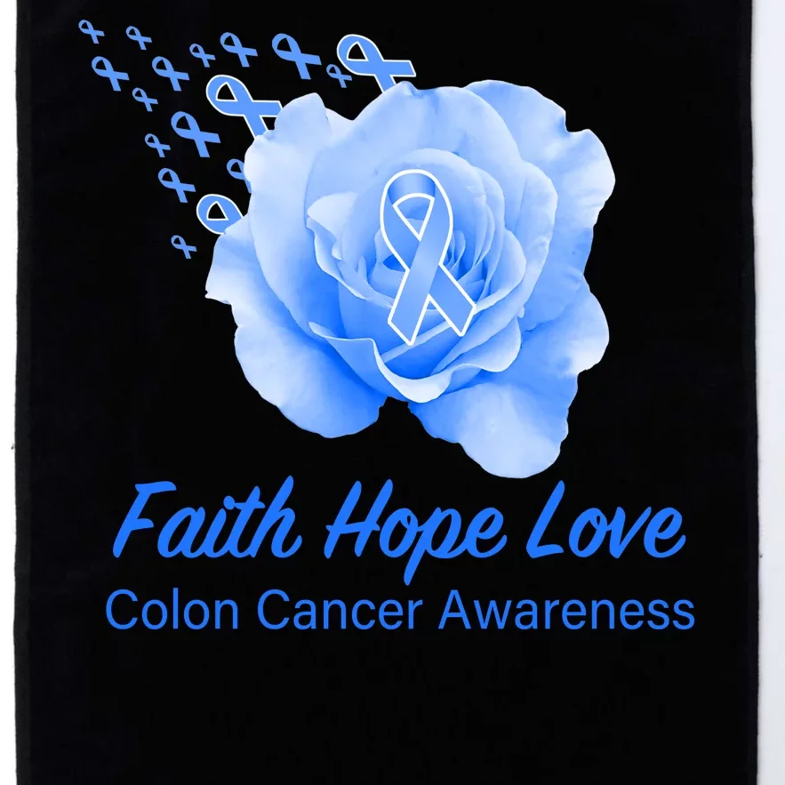 Faith Hope Love Colon Cancer Awareness Platinum Collection Golf Towel