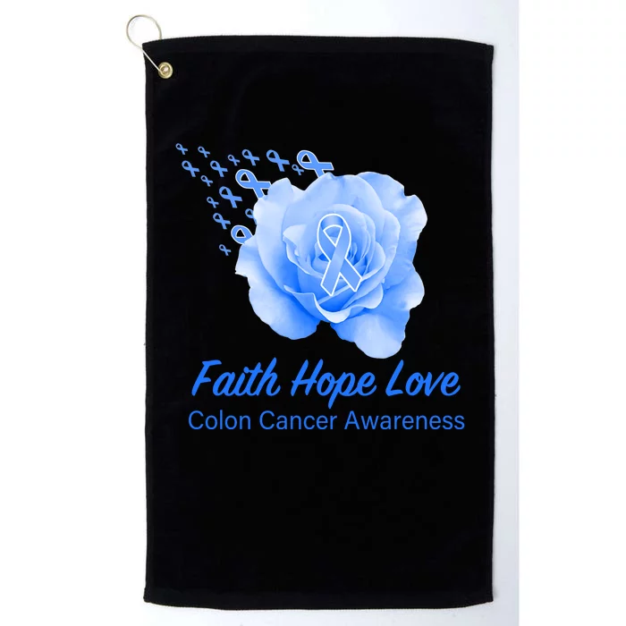 Faith Hope Love Colon Cancer Awareness Platinum Collection Golf Towel