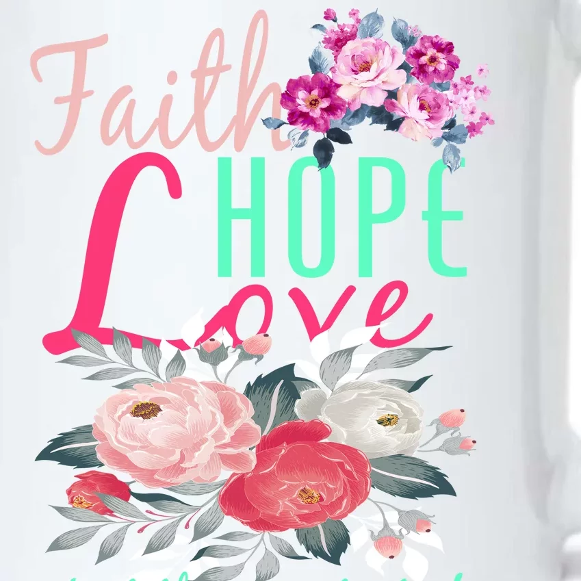 Faith Hope Love Greatest Of Them All Is Love Black Color Changing Mug