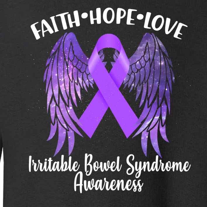 Faith Hope Love Irritable Bowel Syndrome Galaxy Angel Wings Toddler Sweatshirt