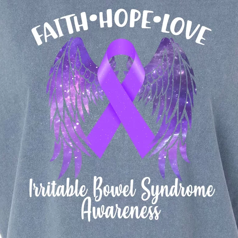 Faith Hope Love Irritable Bowel Syndrome Galaxy Angel Wings Garment-Dyed Women's Muscle Tee