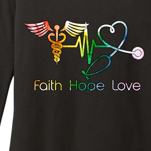 Faith Hope Love Nurse Womens CVC Long Sleeve Shirt