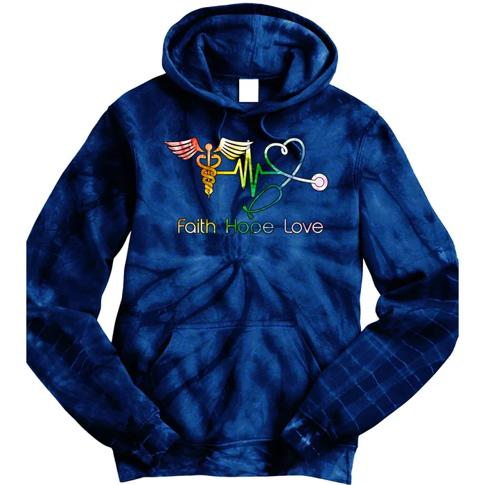 Faith Hope Love Nurse Tie Dye Hoodie