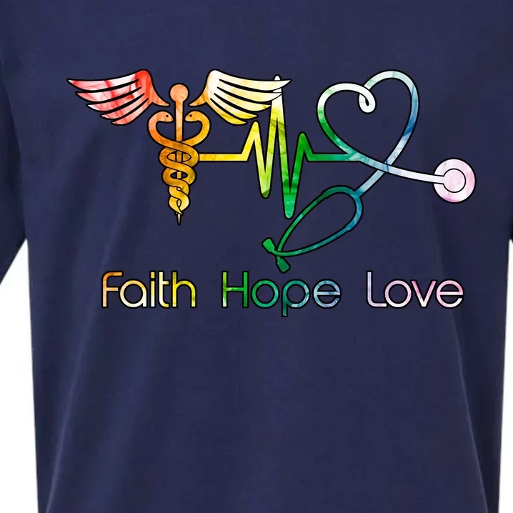 Faith Hope Love Nurse Sueded Cloud Jersey T-Shirt