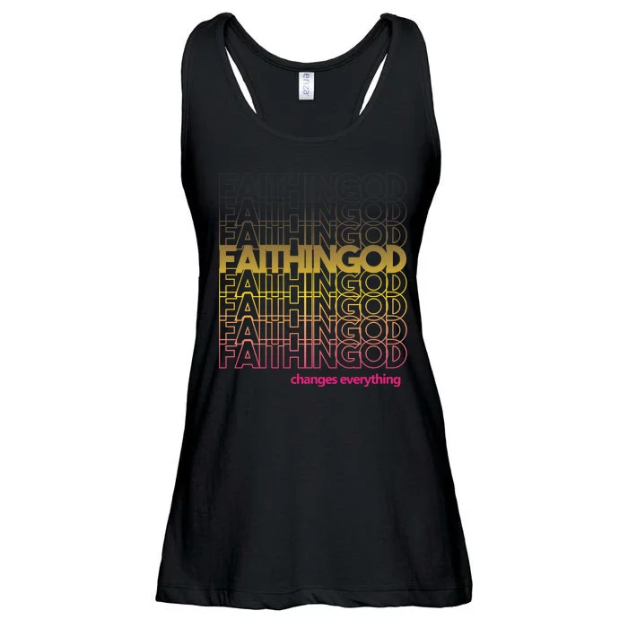 Faith In God Changes Everything Ladies Essential Flowy Tank