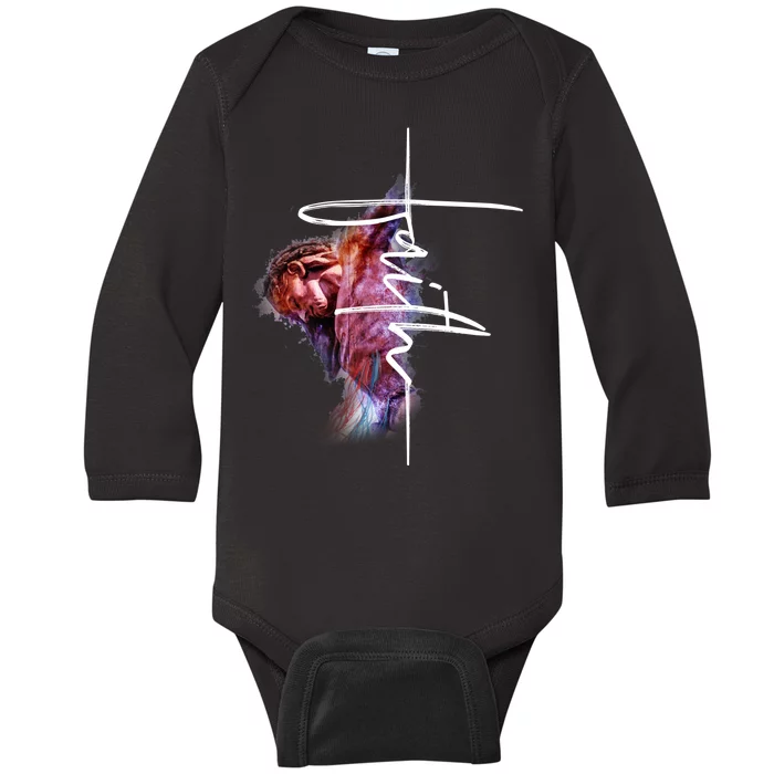 Faith In Jesus Baby Long Sleeve Bodysuit