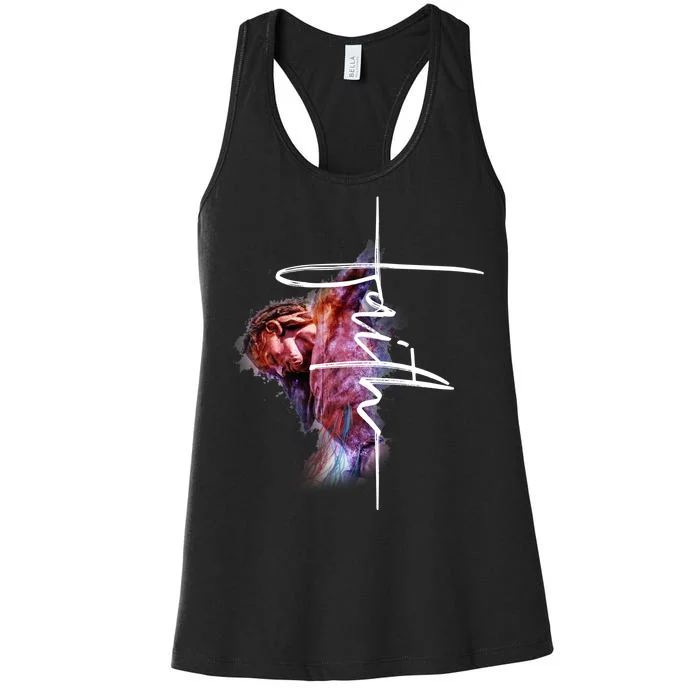 Faith In Jesus Women's Racerback Tank