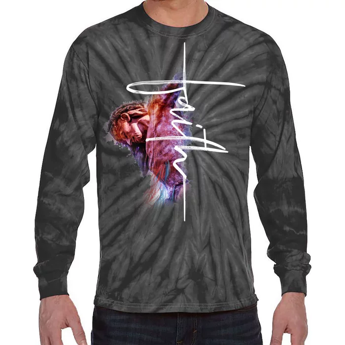 Faith In Jesus Tie-Dye Long Sleeve Shirt