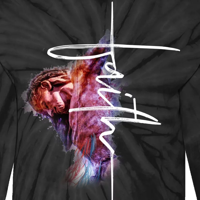 Faith In Jesus Tie-Dye Long Sleeve Shirt