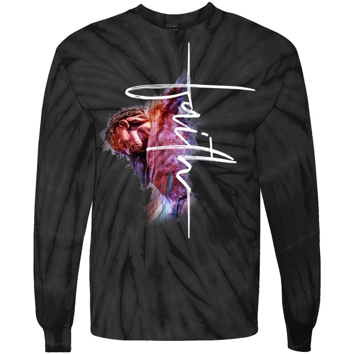 Faith In Jesus Tie-Dye Long Sleeve Shirt