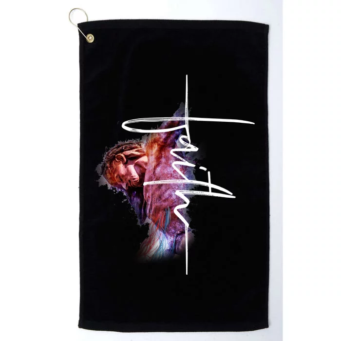 Faith In Jesus Platinum Collection Golf Towel