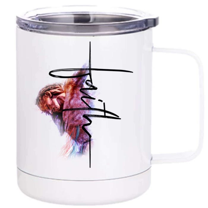 Faith In Jesus Front & Back 12oz Stainless Steel Tumbler Cup