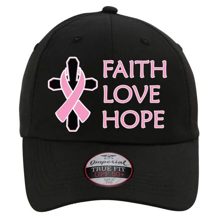 Faith Love Hope Breast Cancer Ribbon Cross The Original Performance Cap