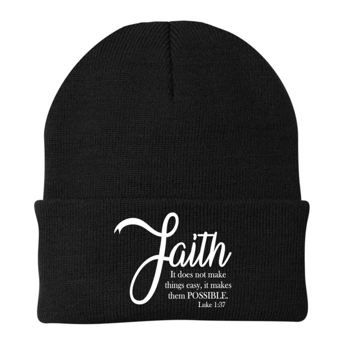 Faith Makes Things Possible Knit Cap Winter Beanie