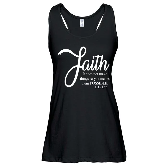 Faith Makes Things Possible Ladies Essential Flowy Tank