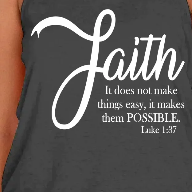 Faith Makes Things Possible Women's Knotted Racerback Tank