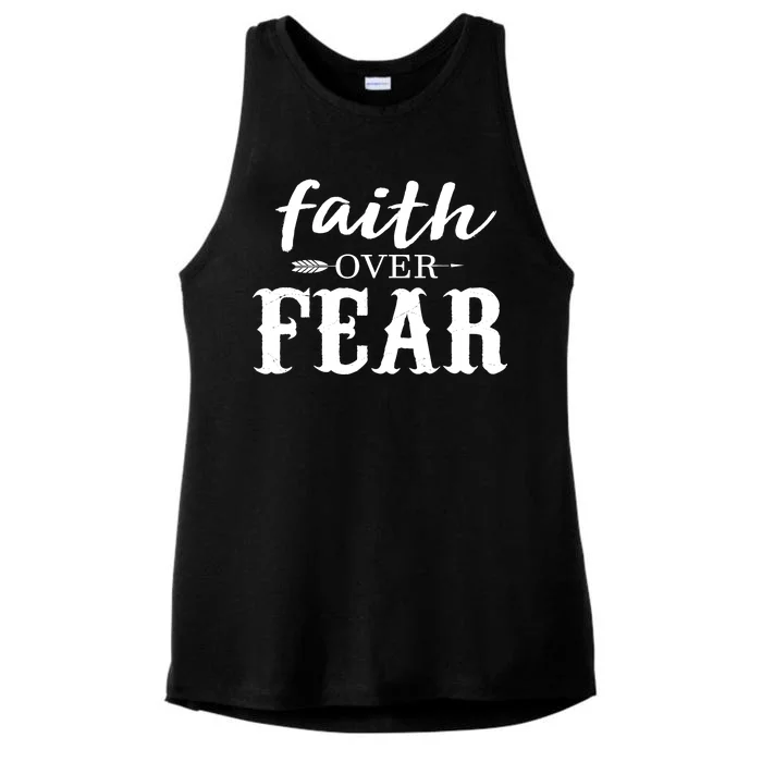 Faith Over Fear Ladies Tri-Blend Wicking Tank