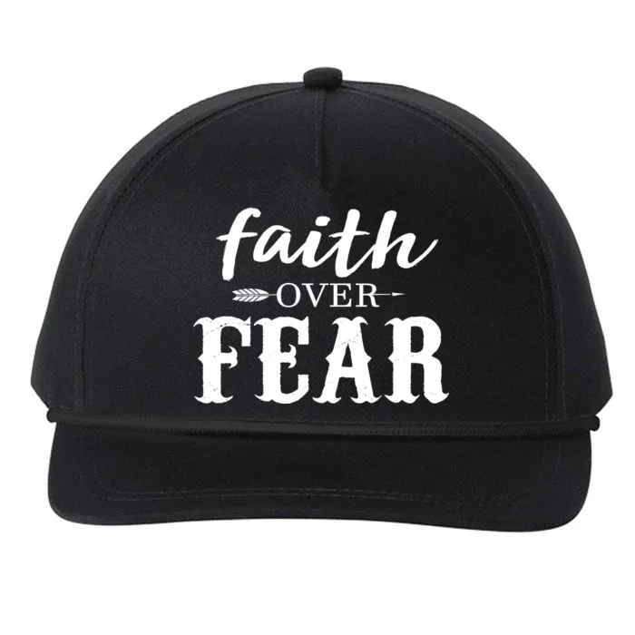 Faith Over Fear Snapback Five-Panel Rope Hat