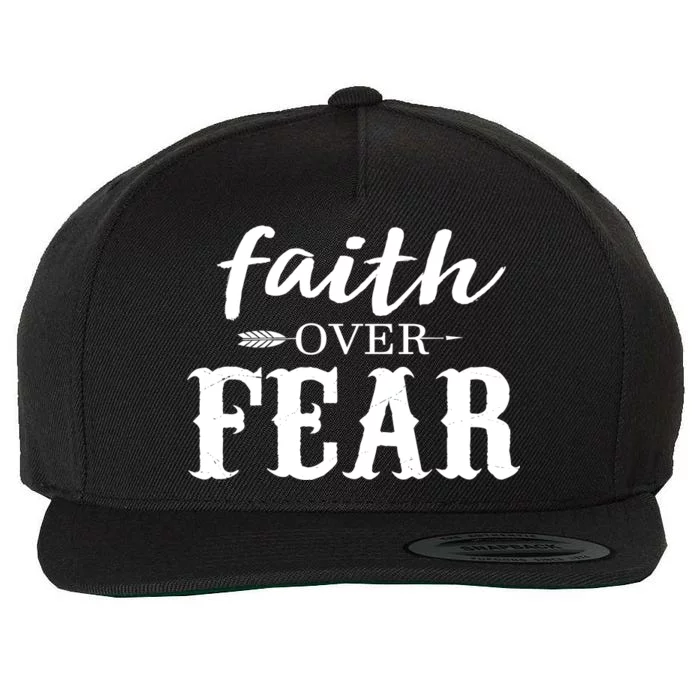 Faith Over Fear Wool Snapback Cap