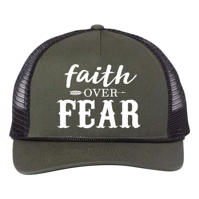 Faith Over Fear Retro Rope Trucker Hat Cap