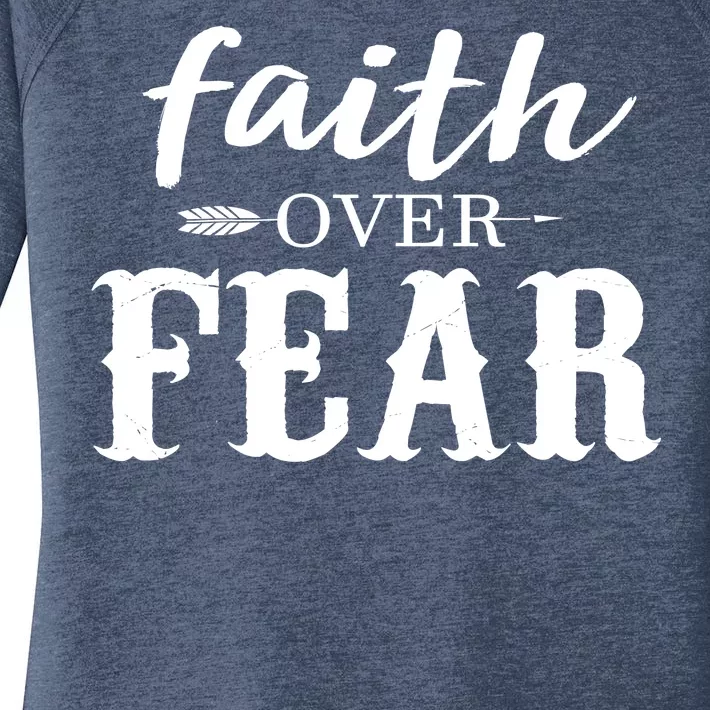 Faith Over Fear Women's Perfect Tri Tunic Long Sleeve Shirt