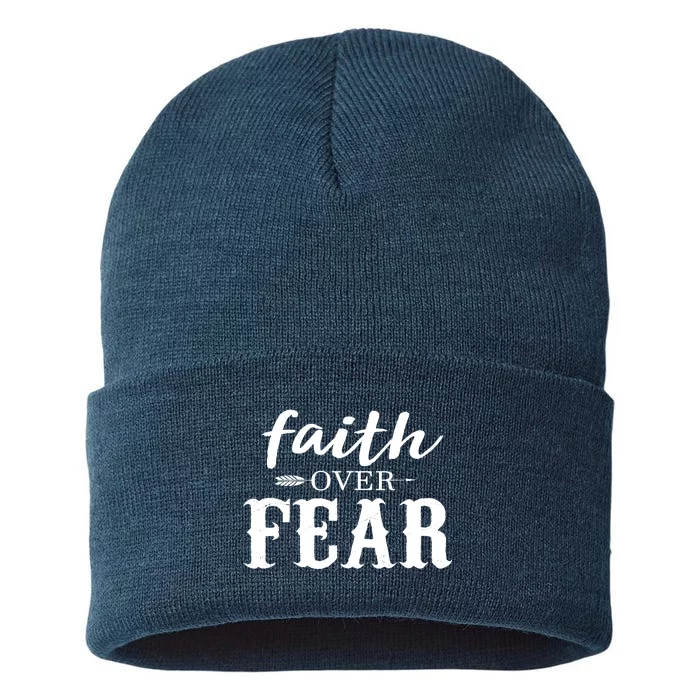 Faith Over Fear Sustainable Knit Beanie