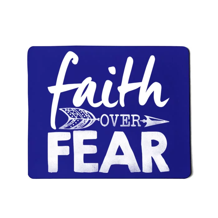 Faith Over Fear Christian Arrow Mousepad