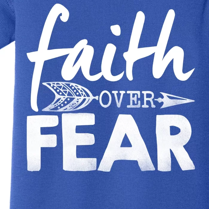 Faith Over Fear Christian Arrow Baby Bodysuit