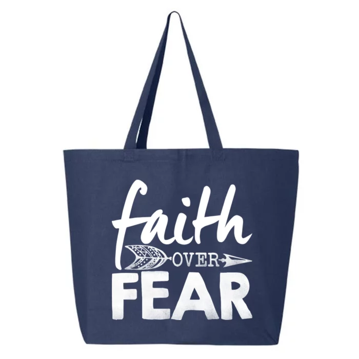 Faith Over Fear Christian Arrow 25L Jumbo Tote