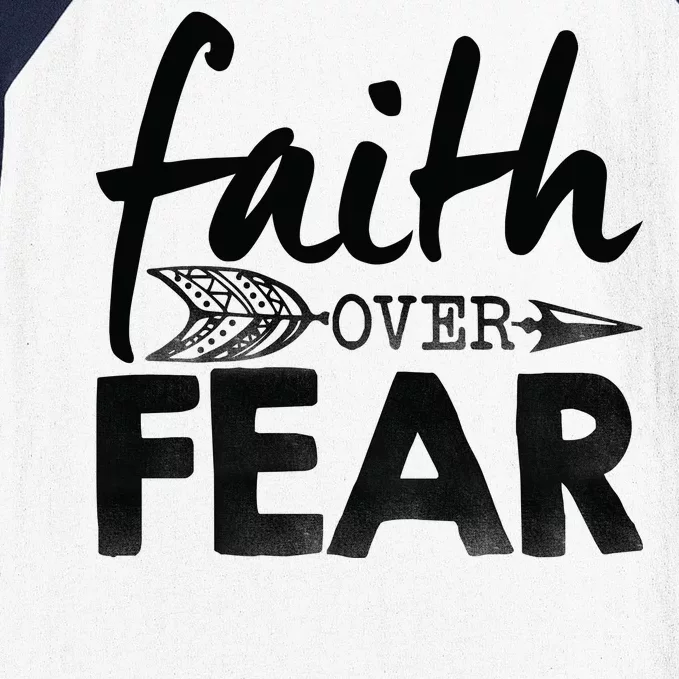 Faith Over Fear Christian Arrow Baseball Sleeve Shirt