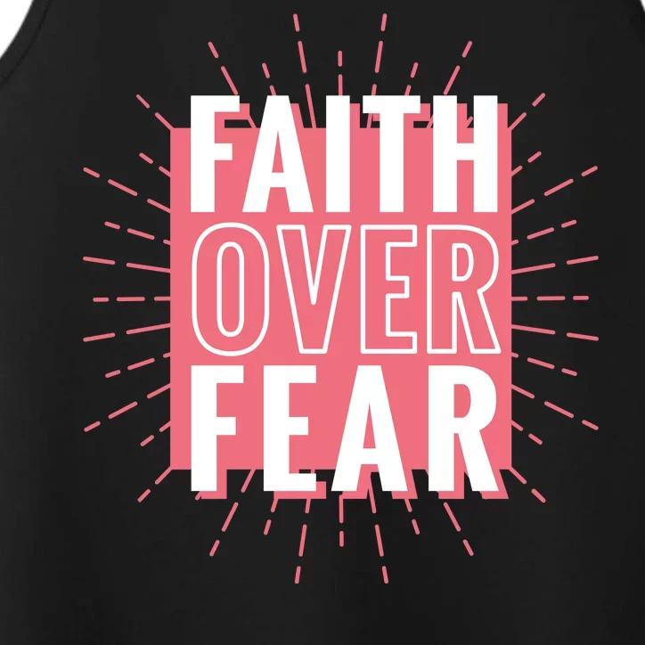 Faith Over Fear Cute Christian Quote Performance Tank