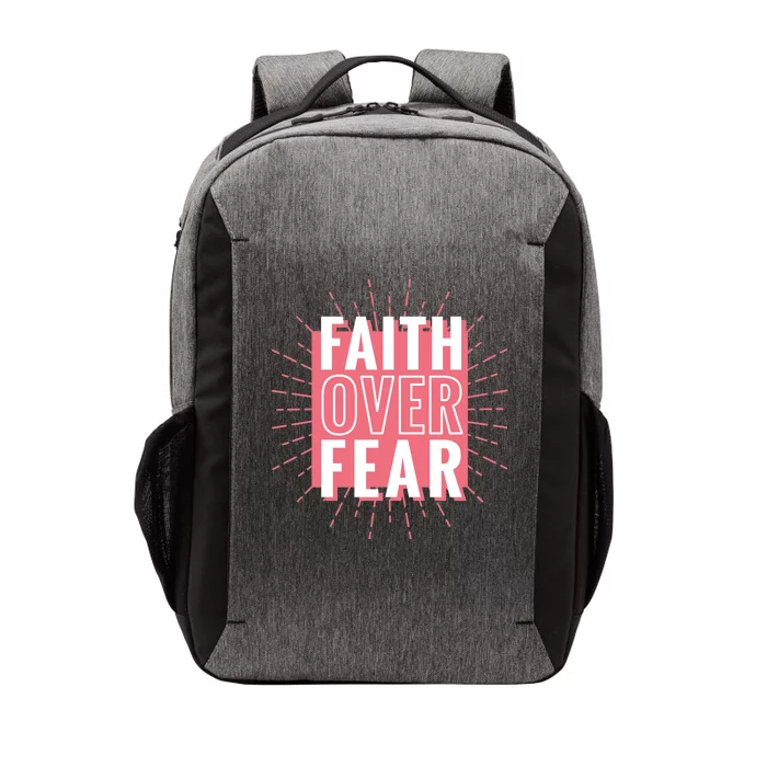 Faith Over Fear Cute Christian Quote Vector Backpack