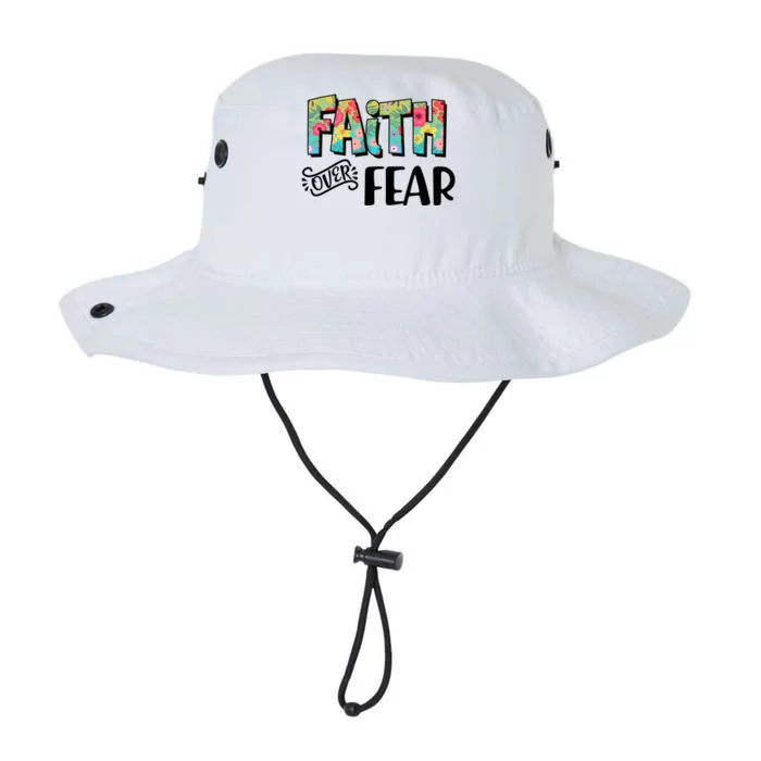 Faith Over Fear Flower Pattern Legacy Cool Fit Booney Bucket Hat