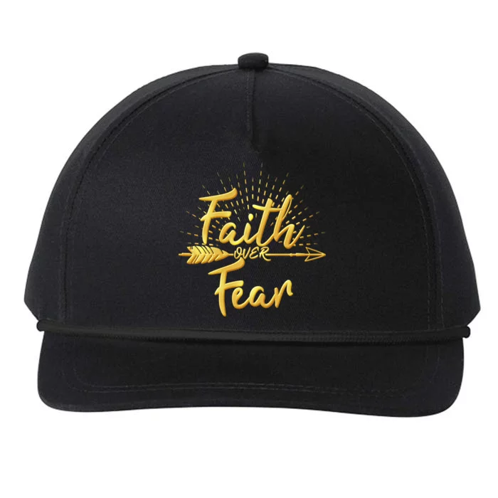 Faith Over Fear Gold Limited Edition Snapback Five-Panel Rope Hat