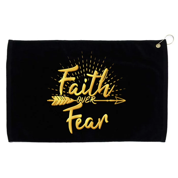 Faith Over Fear Gold Limited Edition Grommeted Golf Towel